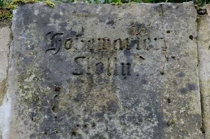 Kopfstein am Mundloch des Hohe-Warte-Stollens