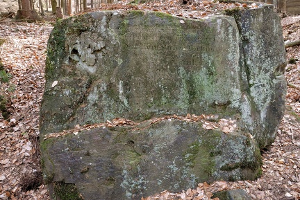 Gedenkstein im Fuchsbachtal für Fritz Bank
