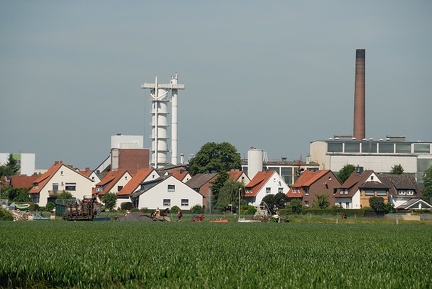 Die Reste der Zuckerfabrik ...
