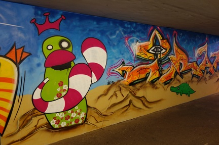 Graffiti in der Bahnhofsunterführung