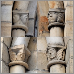 Kapitelle an Fenstern der Apsis