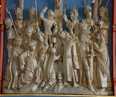 Das Volk unter dem Kreuz - Ausschnitt aus dem Flügelaltar